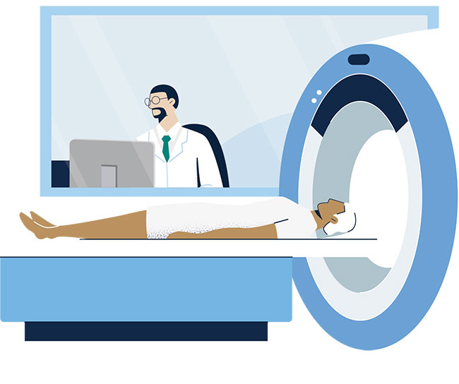 CT scan illustration